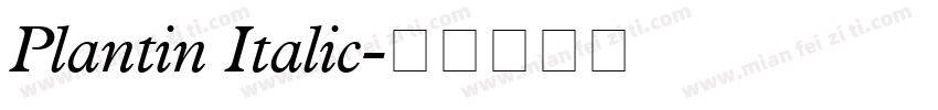 Plantin Italic字体转换